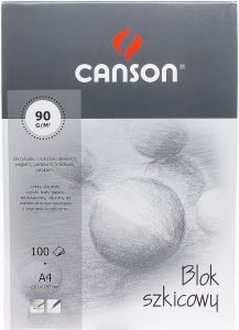 Blok szkicowy Canson 90 g/m 21x29,7 cm A4 100ark